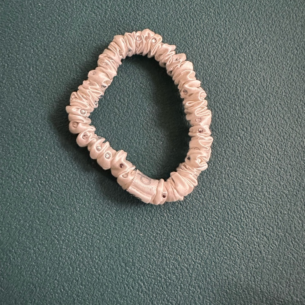 New Slip Silk Scrunchie with crystals never used